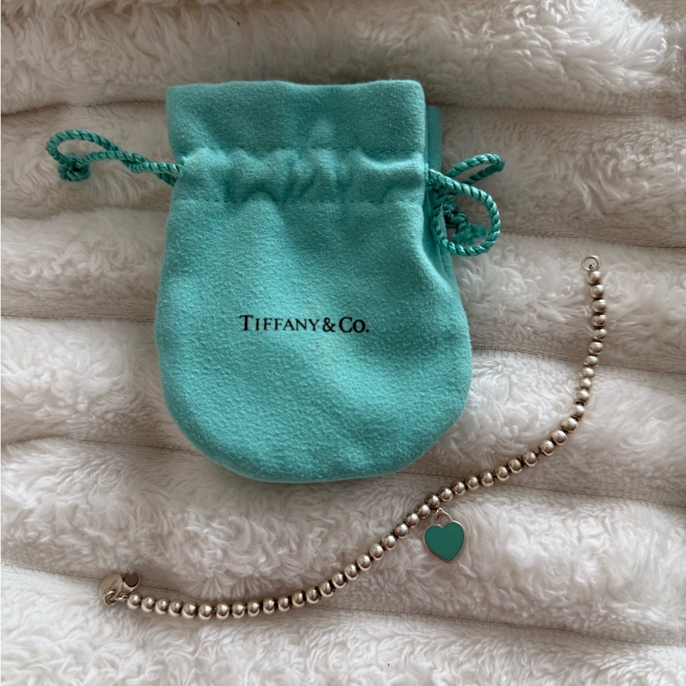 Tiffany & Co. Silver Bracelet with Turquoise Charm